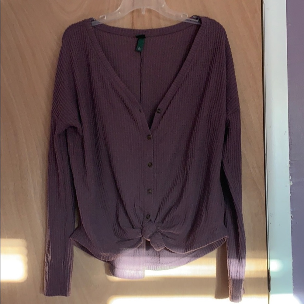 purple sweater